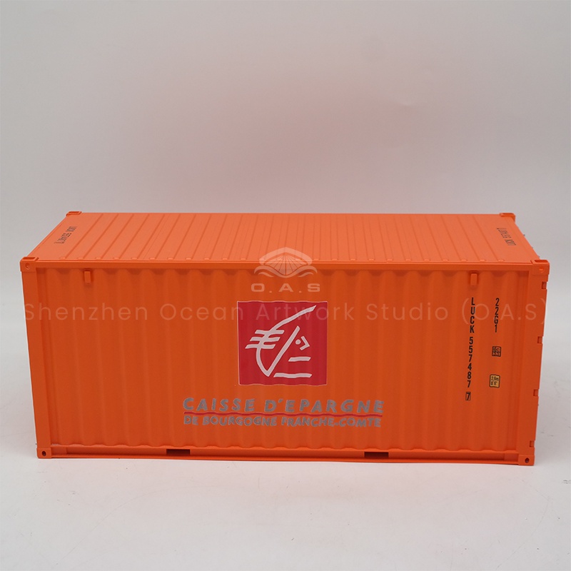 As a professional container model manufacturer, O.A.S focuses on creating 20-foot shipping container models. The model refers to the real size scale, the craftsmanship is exquisite, and every detail is perfect. Provide customized services, integrate your logo or brand elements into it, turn into a unique container model gift, suitable for business gifts, nautical theme collection, easy to highlight the brand value.Amber@vesselmodel.com Tel:+86 18038048785
