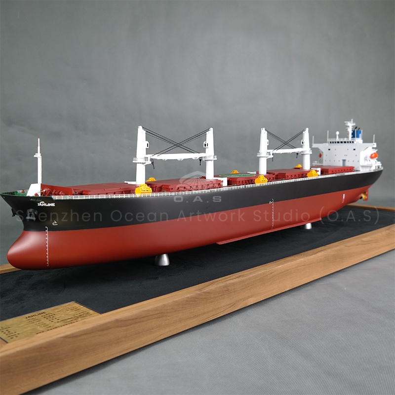 【LAC】O.A.S Handmade Customized 100cm Bulk Cargo Ship Model Factory Shipping Gift Model for Upscale New Year Business Gifts