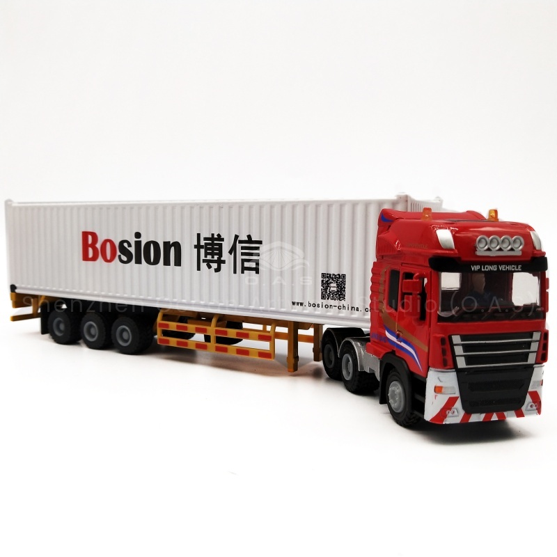 O.A.S logistics gift ship model factory, focusing on model customization for 17 years. 1:50 alloy container truck model, strictly according to the proportion of real cars, alloy material is strong and durable. From the body lines to the container details, it's perfectly reproduced. Support customization, whether it is corporate publicity, or employee benefits, you can create a unique and eye-catching collection card model. Amber@vesselmodel.com Tel: +86 18038048785