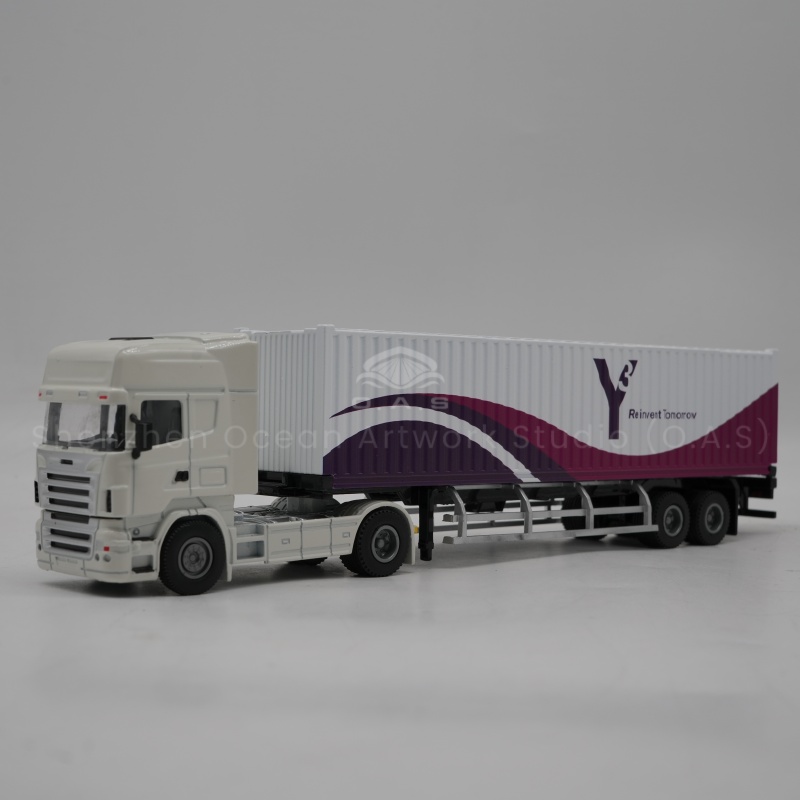 【LAC】O.A.S Container Model Factory Shipping Gift Customized 1:50 Reinvent Alloy Material  Container Model Truck