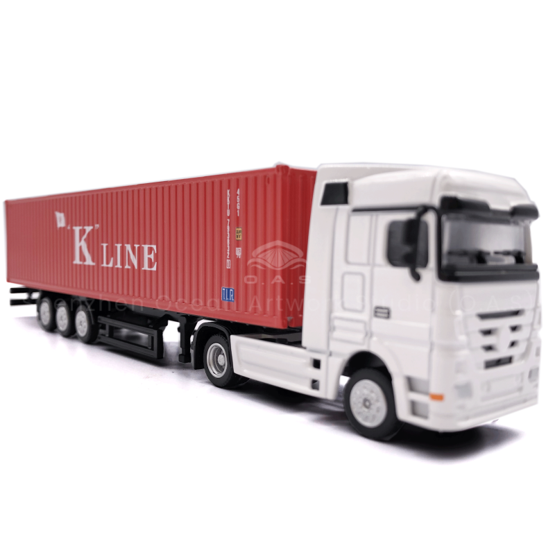 The O.A.S factory has focused on model customization for 17 years and now launches a 1:87 K LINE alloy container truck model. The model is made of high-quality alloy, strong and durable, and the details of the body LINE, structure and logo of the K LINE collection card are highly restored, and the texture is full. It can accurately customize the logo for the enterprise, cleverly integrate the brand elements, and highlight the unique charm. Whether it is a business gift or a promotional display, it is very suitable, quality worry free, free mail home. Amber@vesselmodel.com Tel: +86 18038048785