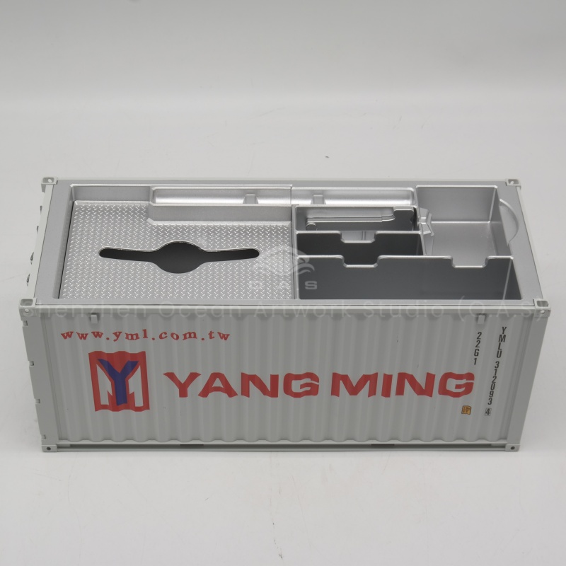 O.A.S focuses on creating 1:20 Yangming Marine container tissue box model, highly restoring the appearance of the container, and showing the quality of the details. It is not only a practical tissue box, but also has the storage function. Support logo customization, the enterprise logo clever integration, whether placed in the office, or as a business gift, can effectively enhance brand exposure, highlight the unique charm of the enterprise. Amber@vesselmodel.com Tel: +86 18038048785