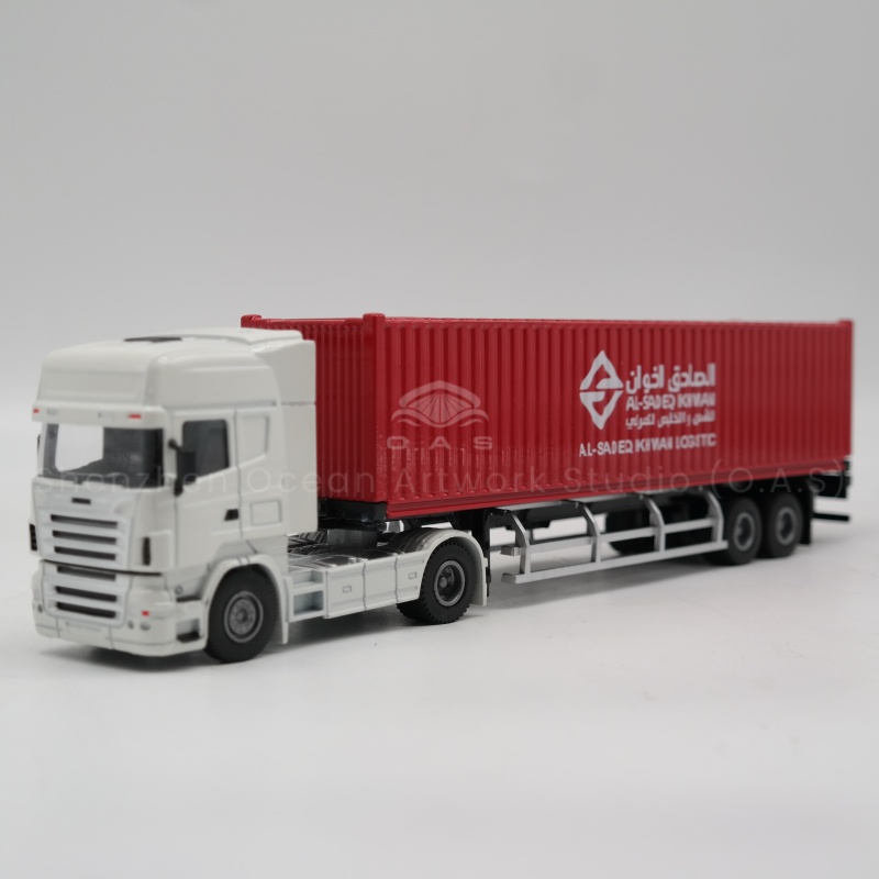 【LAC】O.A.S Container Model Factory Shipping Gift Customized 1:50 IKHWAN Alloy Material  Container Model Truck