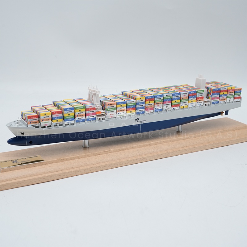 【LAC】O.A.S Factory's Handmade Scale Boat Model 1:1000 Scale Customized 35cm R.H.Shipping Container Ship Model