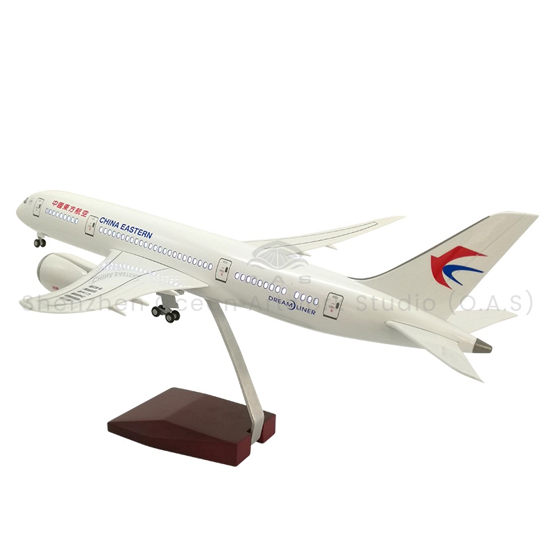 【LA】Flymodell til gave – skala 1:130, modellfly 787 fra China Eastern Airlines, 43 cm Boeing-flymodeller