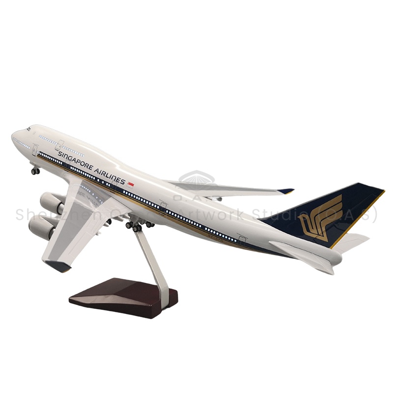 【LA】Aircraft Plane Model for Gift 1:150 Scale Model Aircrafts 747 Singapore Airlines 47cm Boeing Model Airplanes