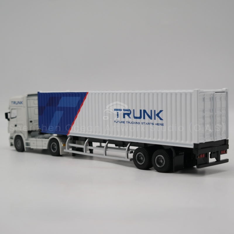 O.A.S Model Factory is dedicated to creating a unique 1:50 creative container truck model for you. We offer exclusive LOGO customization services that can cleverly integrate your unique logo into your model. Exquisite craftsmanship, every detail shows the quality. As a set card model gift, whether it is corporate publicity or personal commemoration, it can easily attract attention. Amber@vesselmodel.com Tel: +86 18038048785