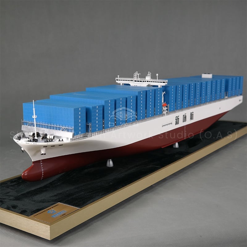 【LAC】O.A.S Customized 157cm Container Ship Model Factory Freight Forwarder Workmanship for Christmas Gift OpeningModel