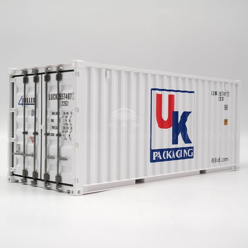 【LAC】O.A.S Factory Customized 1:20 Plastic Crafts Shipping Boxes UK Container Model Made Quality Paper Stuffed Features UK Market