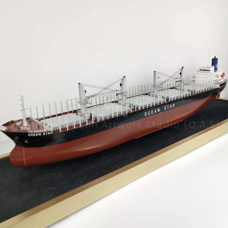 【LAC】O.A.S Ship Model Factory Customized 120cm OCEAN STAR  Plastic  Bulk Cargo Ship Model for Shipping Gift