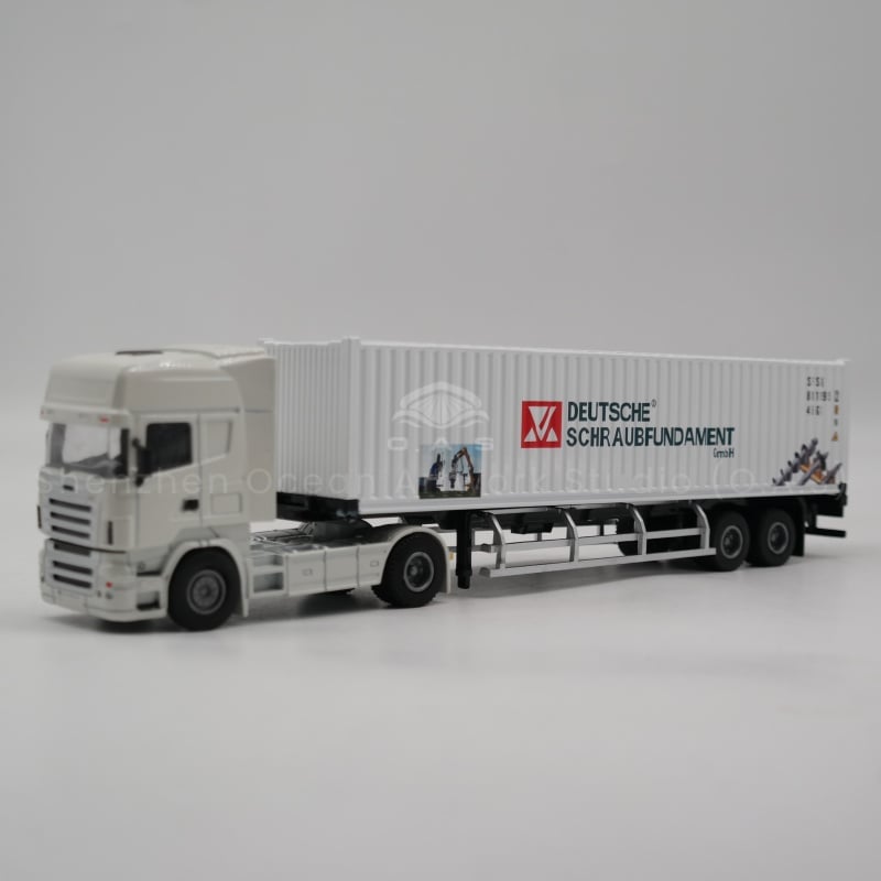 【LAC】O.A.S Container Model Factory Shipping Gift Toy Truck Customized 1:50 Alloy Material  40GP Container Model Truck