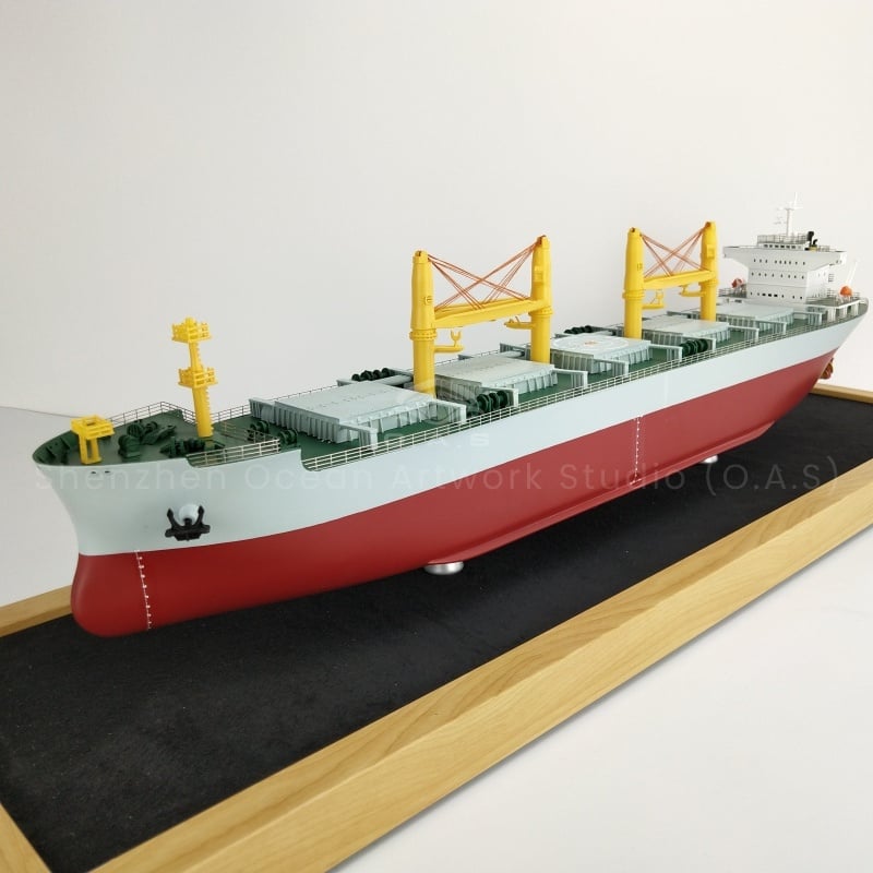 【LAC】O.A.S Customized 65cm Plastic Ship Model Maker Simulation Bulk Carrier Model for Hobby Display Cases
