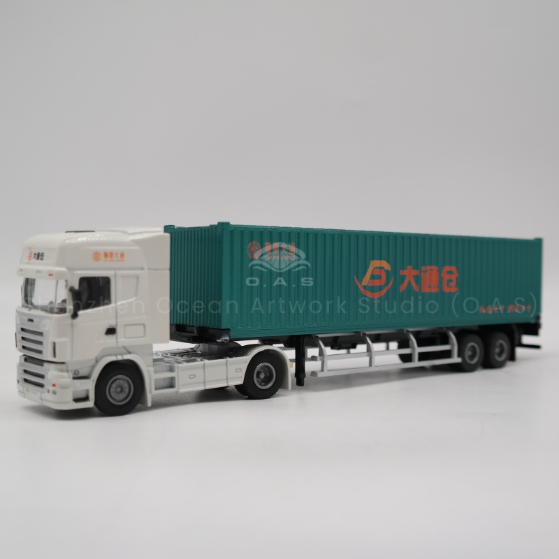 【LAC】O.A.S Container Model Factory Shipping Gift Customized 1:50 Display DTC Alloy Material  Container Model Truck