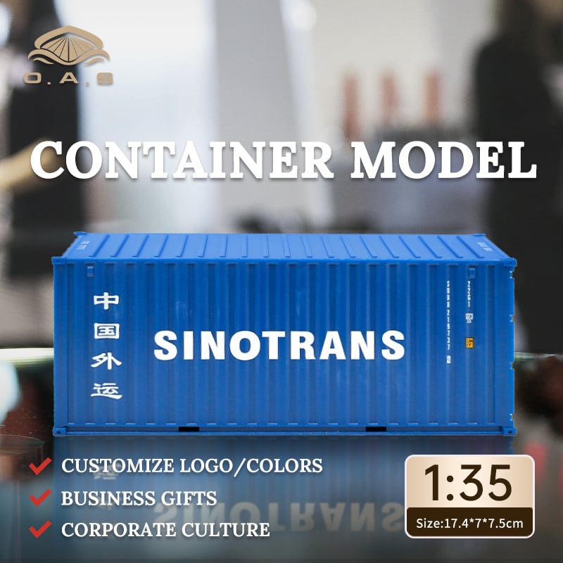 【LAC】O.A.S Container Model Factory 20GP Plastic Crafts Shipping  Scale1:35 SINOTRANS Miniature Container Model