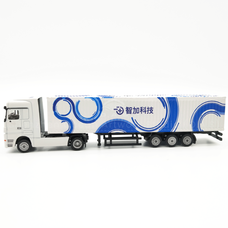O.A.S factory, with 17 years of deep heritage, carefully crafted 1:87 container truck model for shipping companies to customize. The model is made of ABS material, which accurately reproduces the appearance of the card, and the details are lifelike. It can cleverly integrate the corporate logo to highlight the unique image. Reasonable price, high quality, but also intimate package, is the shipping enterprise excellent characteristic gift. Amber@vesselmodel.com Tel: +86 18038048785