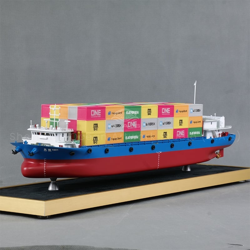 【LAC】O.A.S Manufacturer High Quality Ship Model Business Gifts Cargo Boat Models  Custom 65cm FS Container cargo boat models