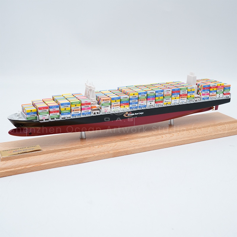 【LAC】O.A.S Factory's Workmanship Scale Boat Model 1:1000 Scale Customized 35cm Ace Cargo Container Ship Model For Shipping Gift