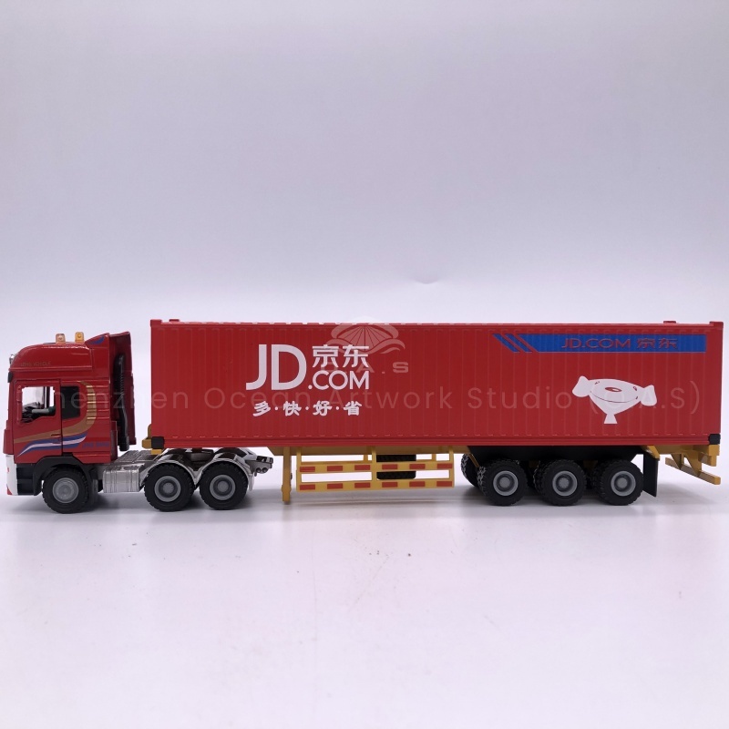 O.A.S Model Factory, focusing on model customization for 17 years, brings 1:50 shipping container truck models. Carefully selected alloy material, strong and durable, accurate reproduction of real car details. Support LOGO customization, whether it is corporate publicity, or as a high-end business gift, can perfectly integrate into the brand elements, highlight the unique style, help brand image enhancement. Amber@vesselmodel.com Tel: +86 18038048785
