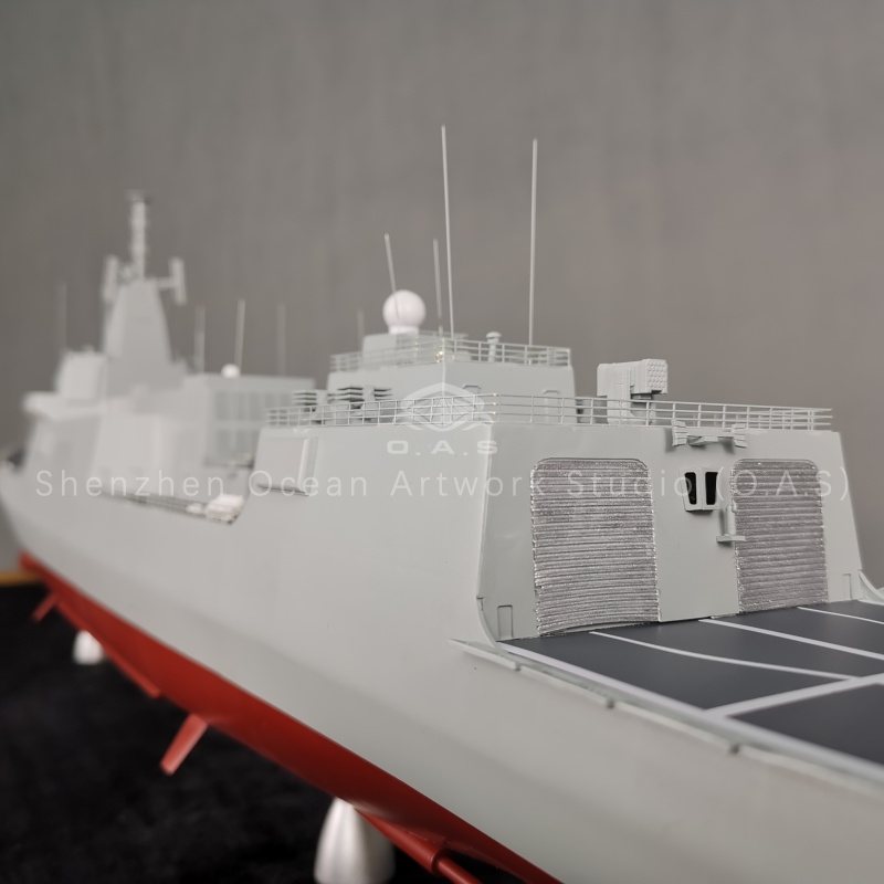 100cm 055 Destroyers model warship, crafted with high precision by O.A.S ship model maker. This custom shipping model features exquisite details, realistic paintwork, and solid construction, making it a perfect gift for military enthusiasts, collectors, or corporate presents.Amber@vesselmodel.com Tel: +86 18038048785