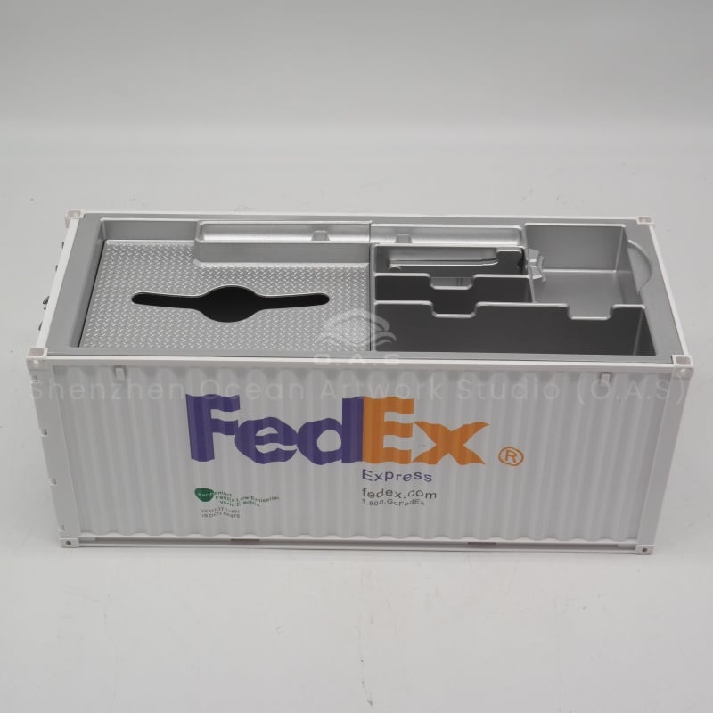 【LAC】O.A.S Container Model Factory Scale1:20 Shipping Container Logistics FedEX Customized Storage Box Container Model