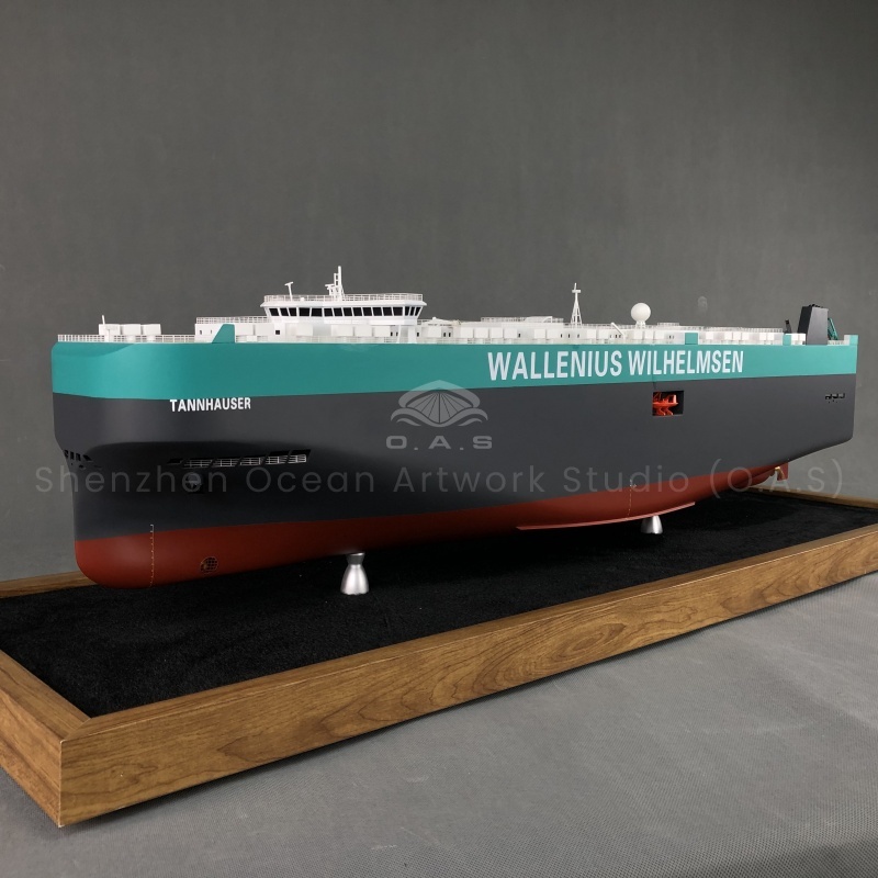 【NAC】Handmade Roll-Roll Ship Model Customized Miniature Crane Logistics Marine Engineering Gift Customized 100cm Ro-Ro Car Ship Model