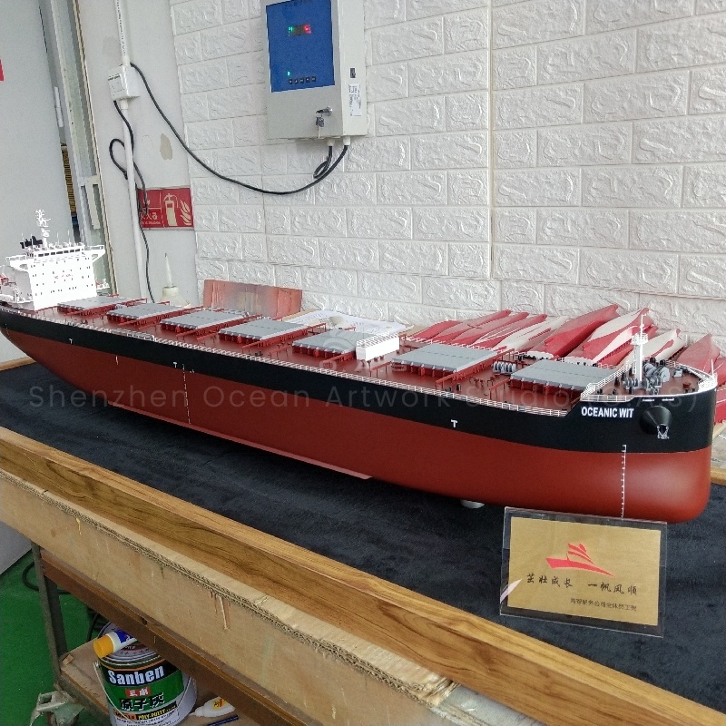 【LAC】O.A.S Customized 114.5cm Bulk Cargo Ship Model Factory Shipping Gift Model Craftsman New Year Diwali Bulk Cargo Ship Model