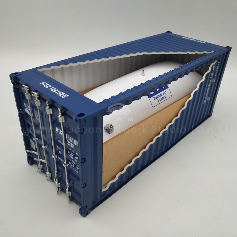 【LAC】O.A.S Ship Model Factory Customizable 20GP Shipping Container Box 1:20 Scale Plastic Crafts  OTG Container Model Flexitank