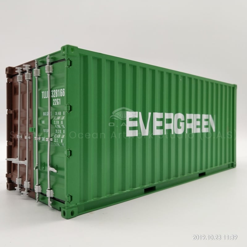 【LAC】O.A.S Container Model Factory Customized Scale1:20 Plastic Crafts Shipping Boxes  EVERGREEN Display Container Model