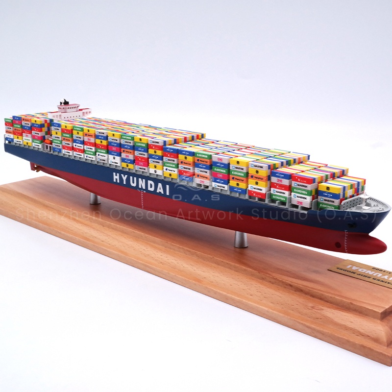 O.A.S Square simulation ship model factory focus on container ship model to draw customization. Whatever unique design you want, just provide the drawings, and the factory can turn complex ideas into realistic container ship models with exquisite craftsmanship. From the shape of the ship body to the details of the container, it is strictly restored and delivered efficiently, creating a unique shipping model for you.Amber@vesselmodel.com Tel: +86 18038048785