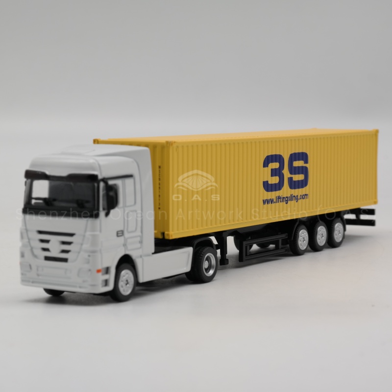【LAC】O.A.S Customized 1:87 3S Alloy Truck Model Factory Shipping Kid's Gift Toy for Children's Motorcycle  Diecast Truck Model
