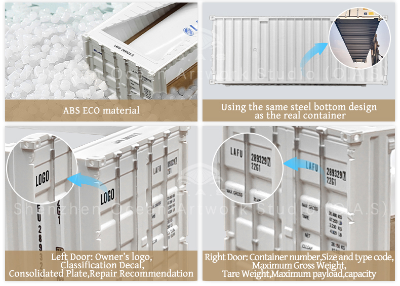 O.A.S manufacturers carefully carved 1:35 LAF container liquid bag container model, accurate replica 20 feet liquid bag container, from the box structure to the details of the liquid bag are lifelike. Professional logo customization services can be cleverly integrated into the corporate logo, whether it is placed in the exhibition hall to attract attention, or as a business gift, it can effectively spread the brand, highlight the professional image of the enterprise, and quickly customize to open the exclusive brand display journey. Amber@vesselmodel.com Tel: +86 18038048785