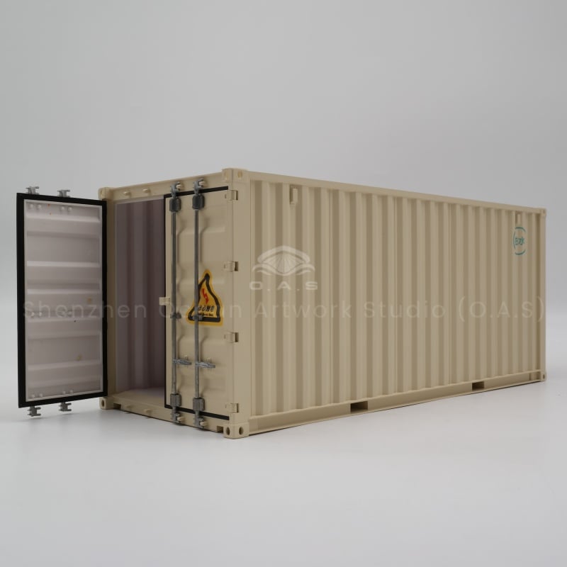 【LAC】Officina O.A.S. Fabricata ad Mensuram Cistae ad Mittendum in Plastica, Modello Containere Scala 1:20, Armaria ad Ostentationem in Arte Dilectionis, Modello QFTHN