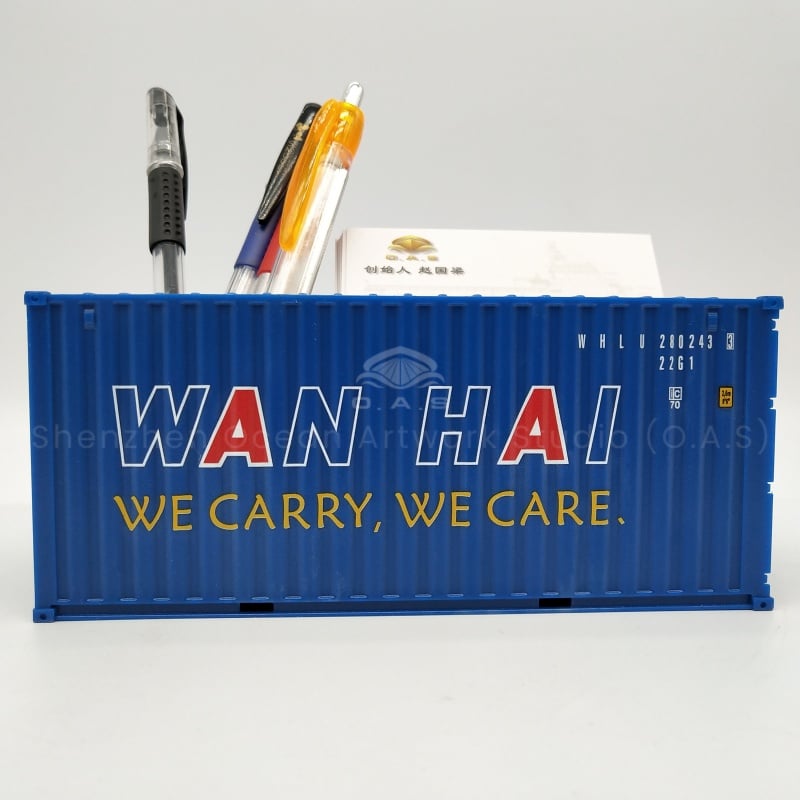 【LAC】WANHAI Plastic Storage Box  Model  Scale 1:35  Shipping Container O.A.S Factory Customizable Pen Holder  Model