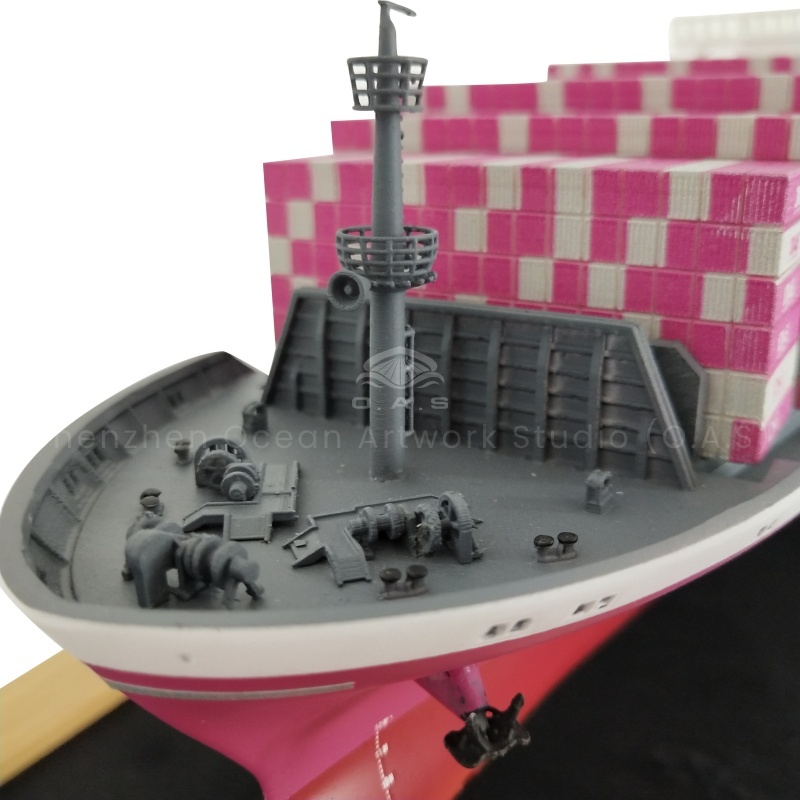 O.A.S simulation ship model factory focus on 65cm ONE container ship model customization, support to create. As long as you provide the conceptual sketch, we can accurately restore the ship's body lines, container layout and other details with superb craftsmanship, and tailor a unique ship model for you to meet the diversified needs of collection and display.Amber@vesselmodel.com Tel: +86 18038048785