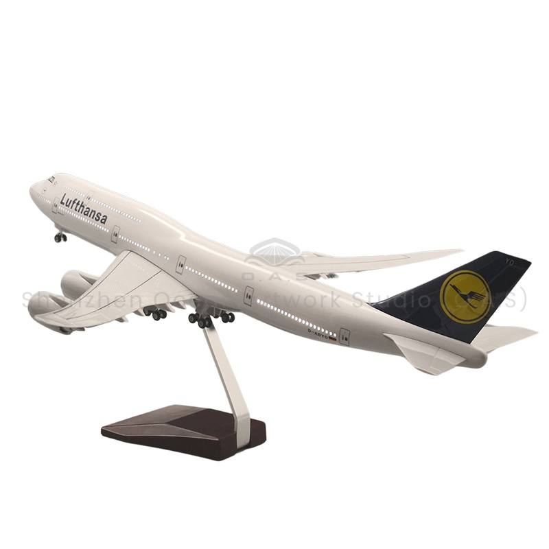【LA】Aircraft Plane Model for Gift 1:160 Scale Model Aircrafts 747-8 Lufthansa Lines 47cm Boeing Model Airplanes