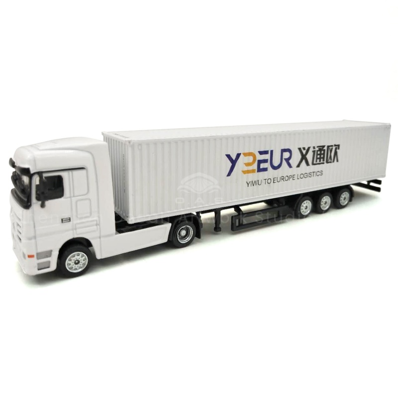 【LAC】O.A.S Container Model Factory Shipping Gift Toy Truck Customized 1:87 Personalized Alloy  Container Model Truck