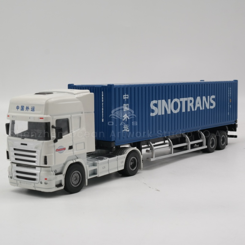 O.A.S ship model factory, focusing on model refinement, launched 1:50 Chinese and foreign alloy container truck model. Selection of superior alloy, accurate restoration of Chinese and foreign transport collection card style, exquisite craftsmanship. Support enterprise customization, the exclusive elements cleverly integrated. Whether it is a business gift or enterprise display, it can fully show the professionalism and strength of Sinotrans. Amber@vesselmodel.com Tel: +86 18038048785