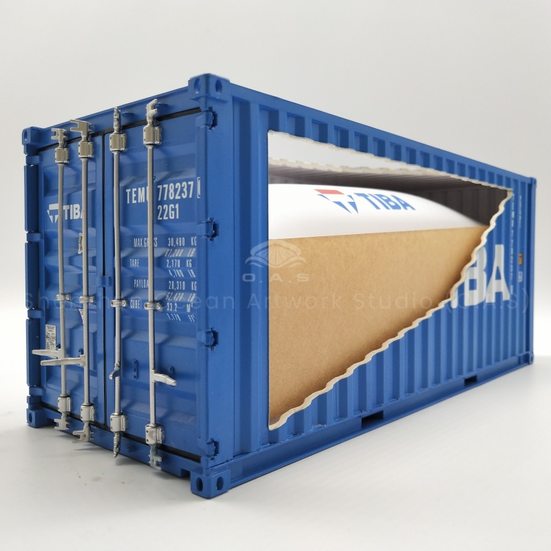 【LAC】O.A.S Ship Model Factory Customizable 20GP Shipping Container Box 1:20 Scale Plastic Crafts  TIBA Container Model Flexitank