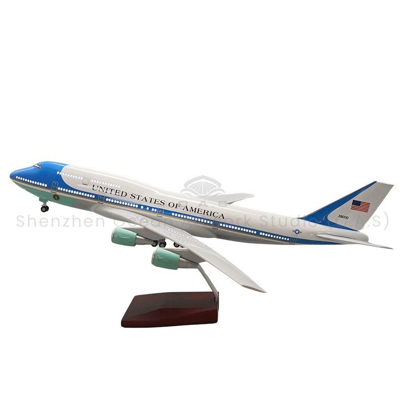 【LA】Aircraft Plane Model for Gift 1:150 Scale Model Aircrafts 747 USA Air Force One 47cm Boeing Model Airplanes
