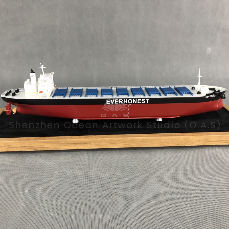 This 65cm nine-compartment bulk ship model produced by O.A.S supports mass customization to meet the diverse needs of enterprises. It is hand-carved by professional craftsmen, the layout of nine cabins is rigorous, the ship body lines are smooth, and the details are exquisite. Enterprises can customize the exclusive LOGO, whether as a company decoration, or business gifts, can highlight the characteristics of the enterprise, meaning full of success, sail ahead.Amber@vesselmodel.com Tel: +86 18038048785