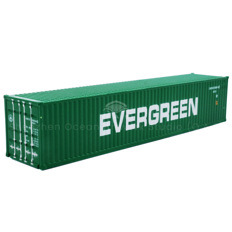 【LAC】O.A.S Container Model Factory 40GP Alloy Crafts Shipping Scale 1:87 EVERGREEN Miniature Container Model