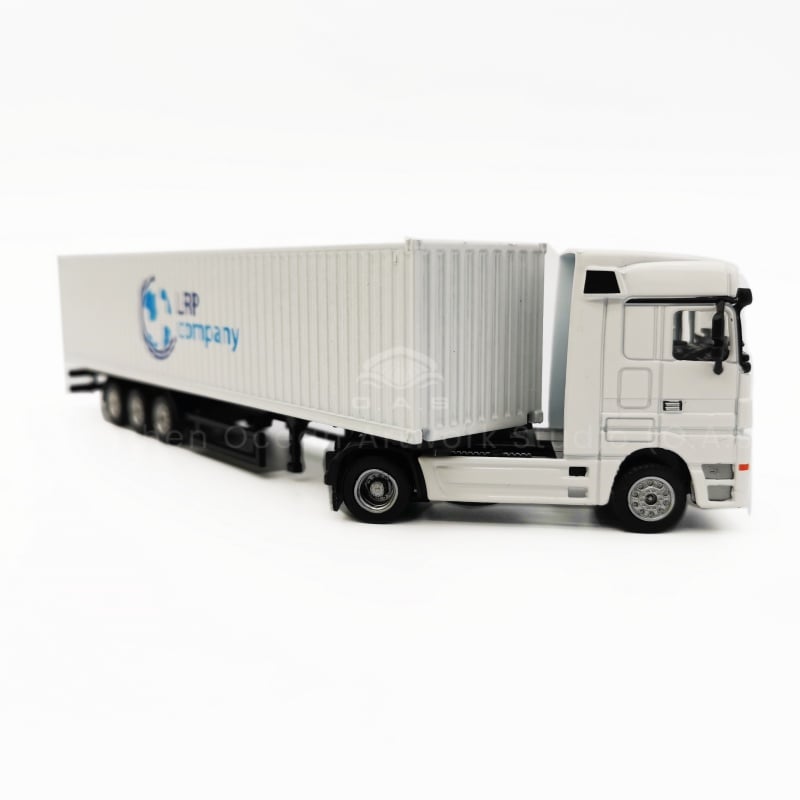 O.A.S factory, deep cultivator model customized for 17 years, brings 1:87 LRP alloy container truck model. Carefully selected high-quality alloy, strong and full of texture, every detail of the collection card is perfectly reproduced. Can accurately customize the logo for the enterprise, so that the brand identity is eye-catching. Whether it is a business gift, or a promotional display, it can highlight the unique charm. Amber@vesselmodel.com Tel: +86 18038048785
