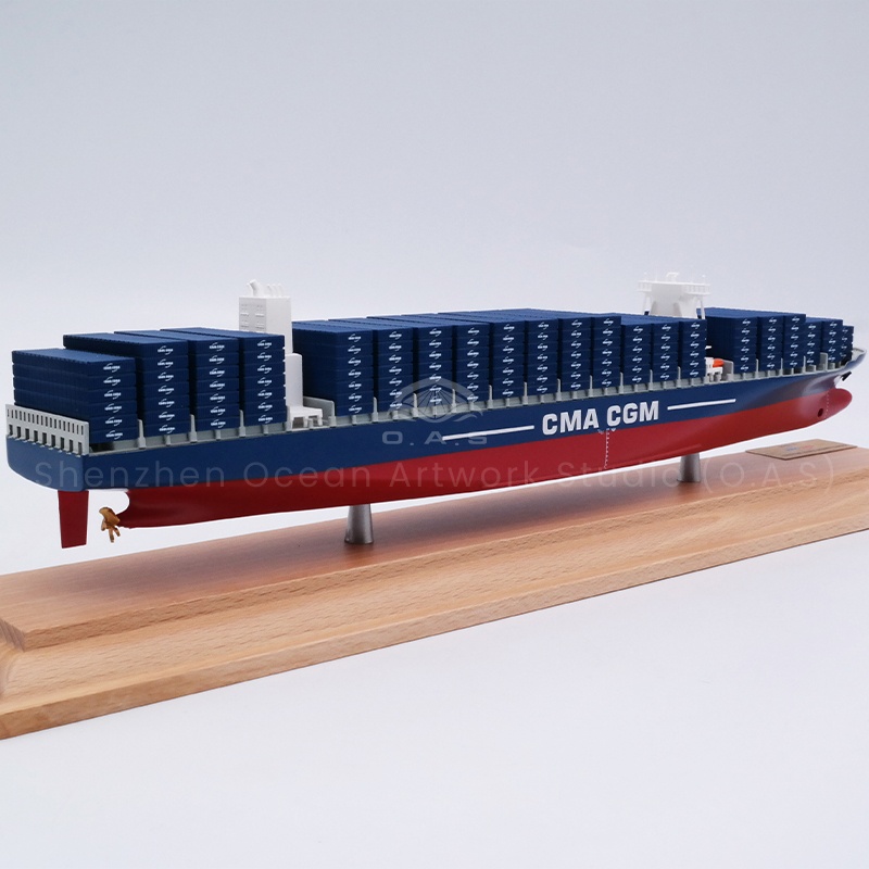 This CMA CGM container ship model produced by O.A.S supports customization and is carefully crafted based on real CMA CGM ships to perfectly restore their iconic look. The static design is easy to display for a long time, whether it is placed in the office to highlight the style, or as a business gift, it shows its intentions. When customized, you can incorporate your own unique elements to easily create a unique CMA CGM model.Amber@vesselmodel.com Tel: +86 18038048785