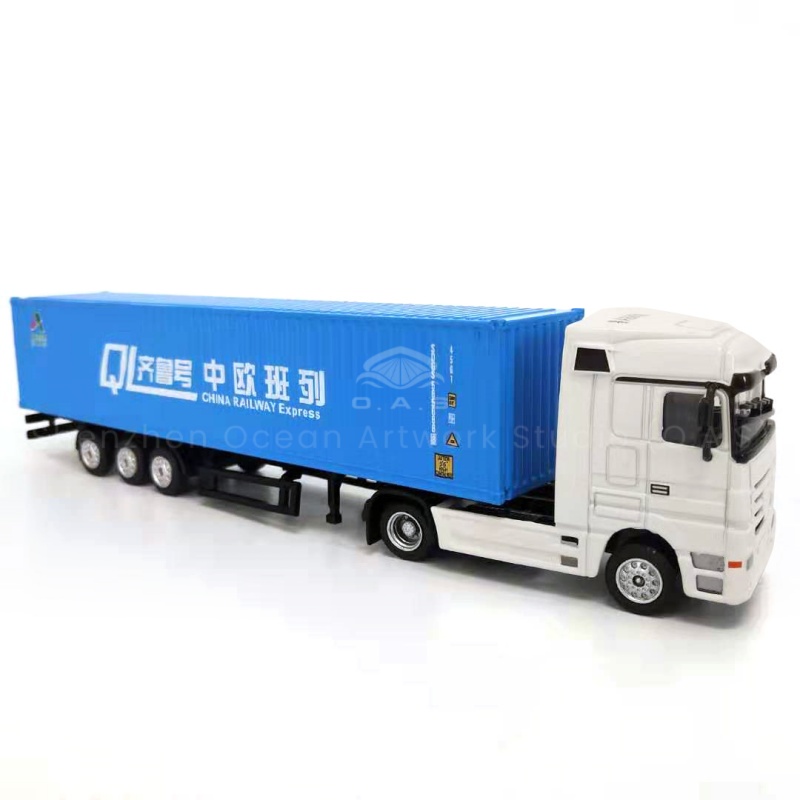 Shipping Company looking for special gifts? O.A.S factory carefully sculpted 1:87 container truck model, highly reducible set of cards, from the body lines to the details of the decoration, showing exquisite craftsmanship. Can be customized according to the needs of the company, into the exclusive elements. High quality material selection, durable. As a shipping gift, pass the charm of enterprise, free mail home, save worry and effort. Amber@vesselmodel.com Tel: +86 18038048785