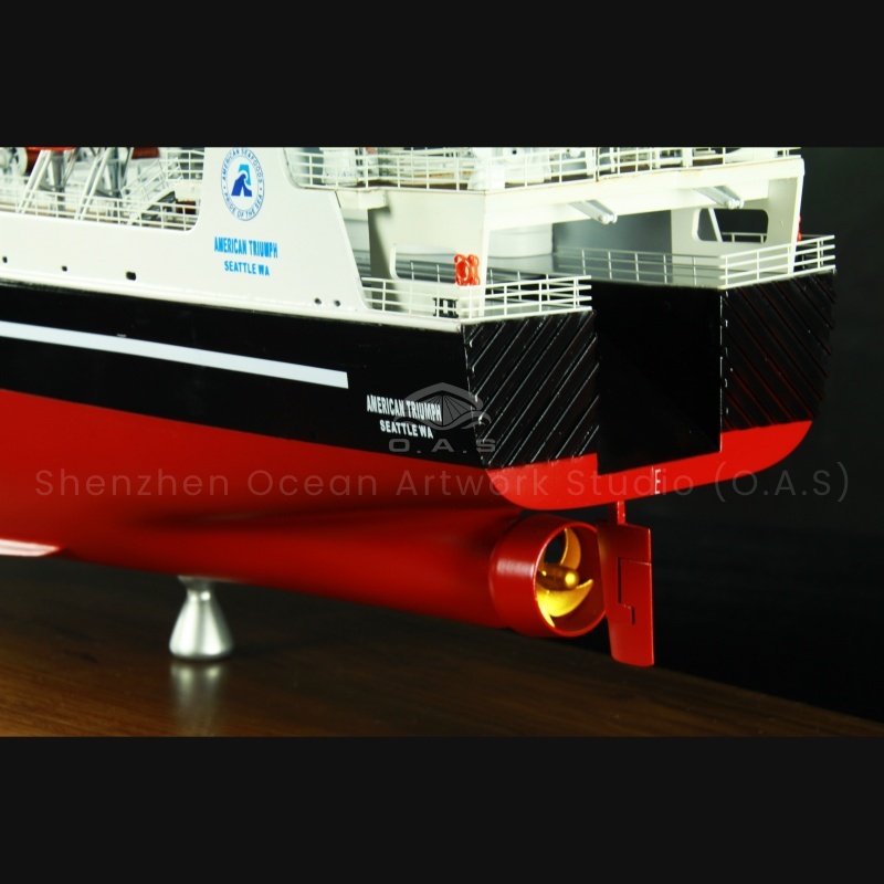 The models produced by O.A.S usually feature a thin, pointed hull with a high bow and a low tail, and the models are detailed and highly accurate to the actual construction of the whaling ship.Amber@vesselmodel.com Tel:+86 18038048785