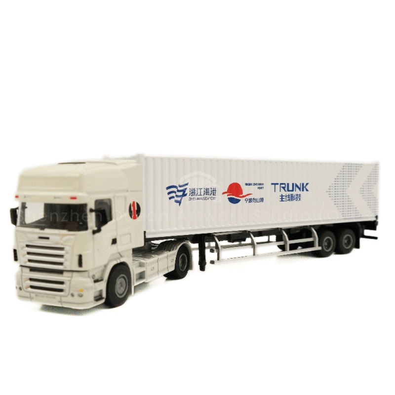 【LAC】O.A.S Container Model Factory Shipping Gift Customized 1:50 SXKJ Alloy Material  Container Model Truck