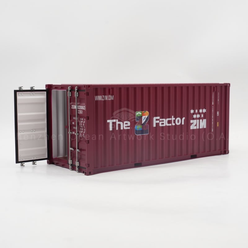 【LAC】O.A.S Container Model Factory 20GP Plastic Crafts Shipping Boxes  ZIM Miniature Container Model