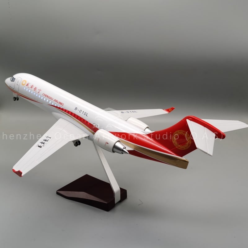 【LA】Aircraft Plane Model  Scale Model Aircrafts with Light Arj21 Algerian Aircraft Airlines 47cm Boeing Model Airplanes