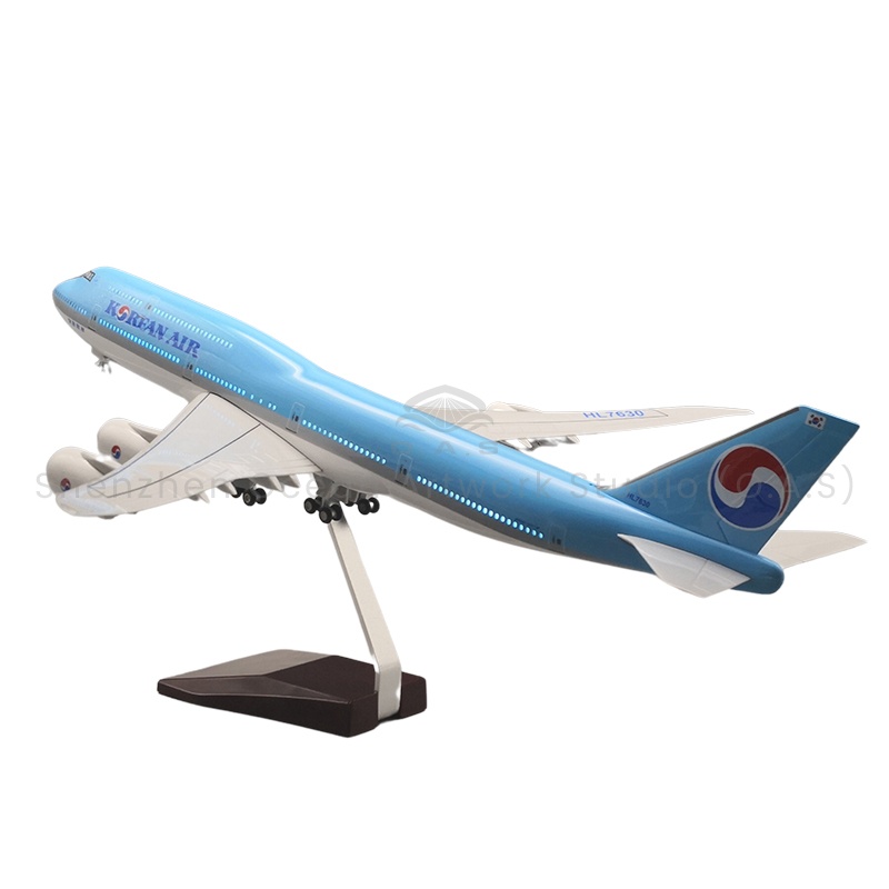 【LA】Aircraft Plane Model for Gift 1:160 Scale Model Aircrafts 747-8 Korean Air Lines 47cm Boeing Model Airplanes