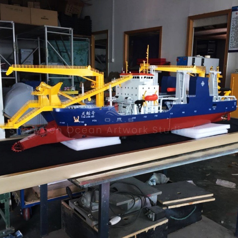 【NAC】100cm The whale Dredger ship model Suction Dredge ship model Working ship model Almaz O.A.S shipmodel
